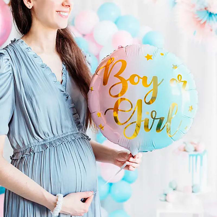 ABC18 Folienballon "Boy or Girl" | Ø 45 cm