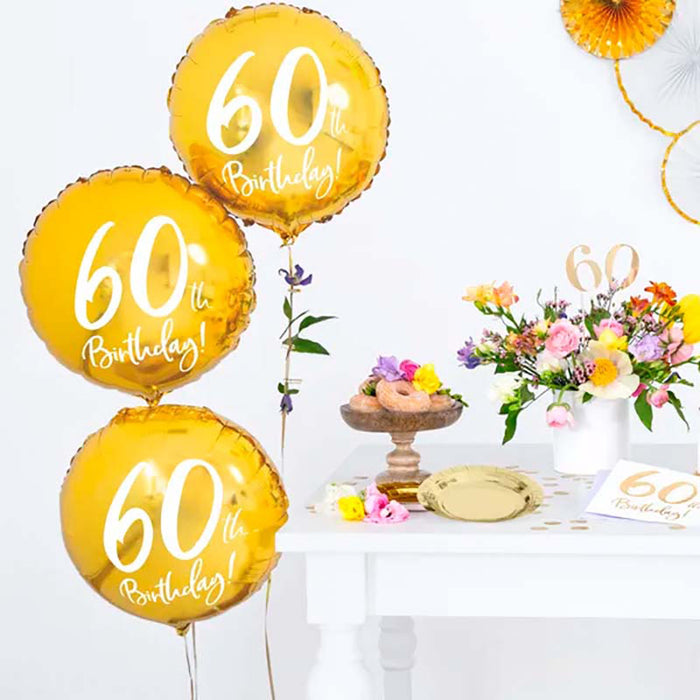 ABC18 Folienballon Geburtstag Gold Ø45cm |#60