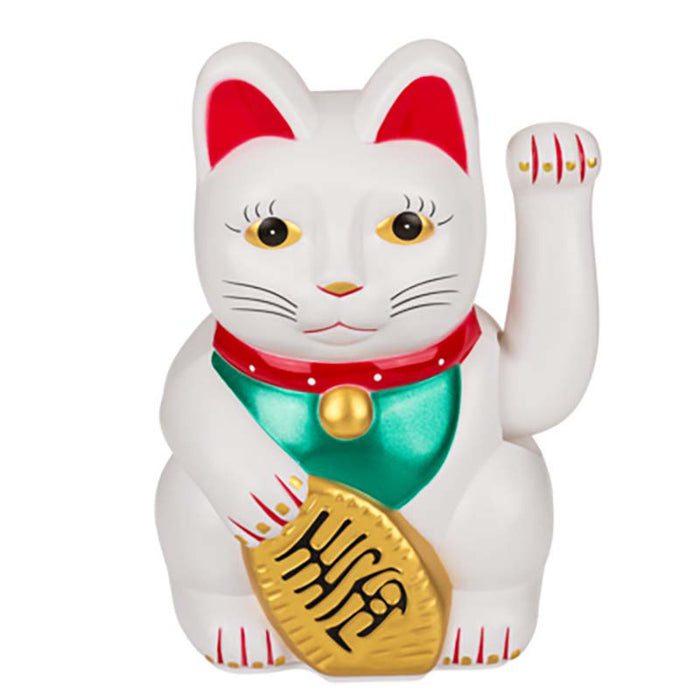 Dekoelement Winkekatze 20 cm weiß