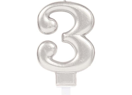 Kerzenzahl Silber #3