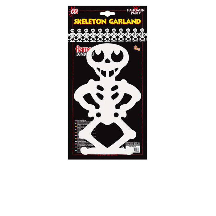 Girlande Halloween Papier Skelette | 3m