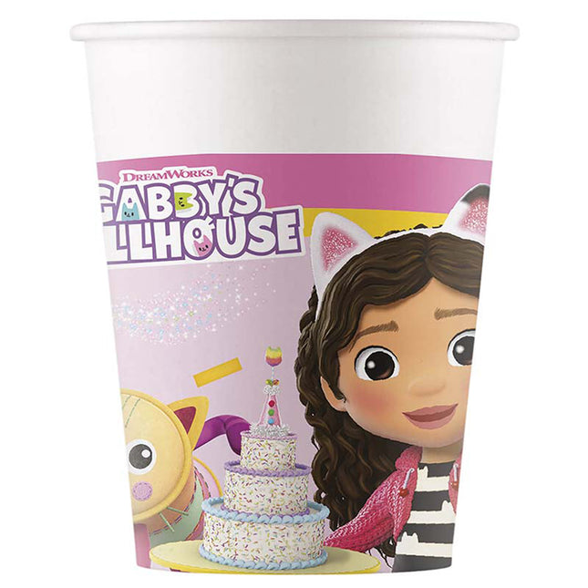 Pappbecher Gabby's Dollhouse 200ml/8Stk. FSC