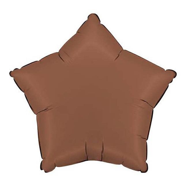 Stern Folienballon 18"/46cm (unverpackt) | Chocolate Satin