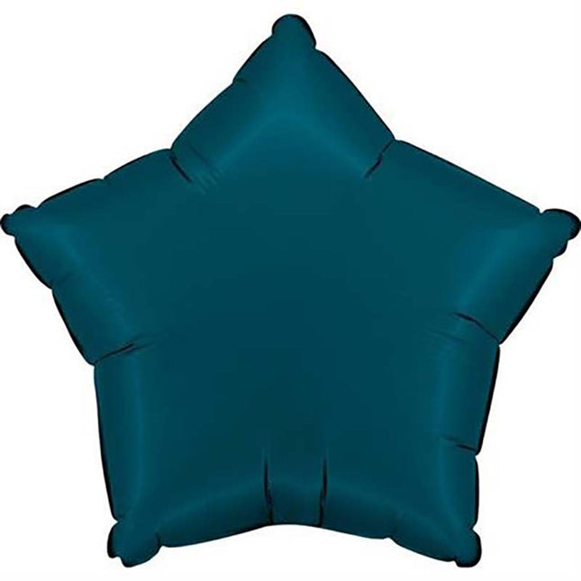 Stern Folienballon 18"/46cm (unverpackt) | Petrol Blue