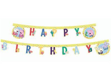 Buchstabengirlande Happy Birthday Peppa Pig 200cm