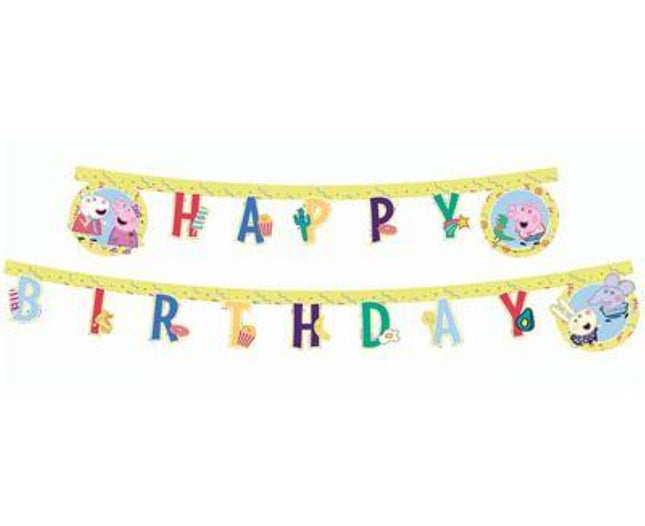 Buchstabengirlande Happy Birthday Peppa Pig 200cm