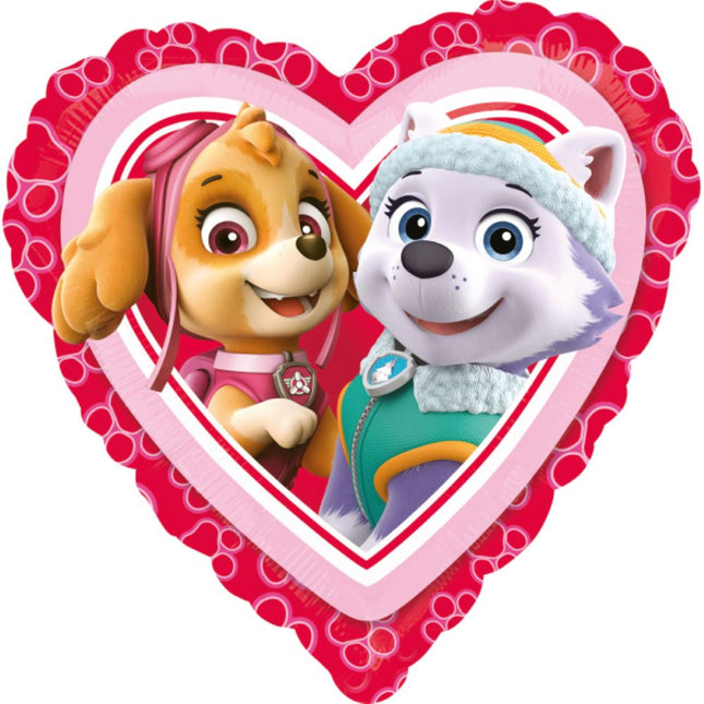 ABC18 "Paw Patrol" Love Girl Herz | Folienballon Ø45cm