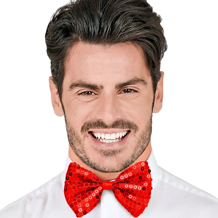 Fliege Pailetten | Rot