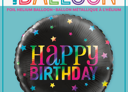 ABC18 Folienballon "Rainbow Happy Birthday" 45cmØ