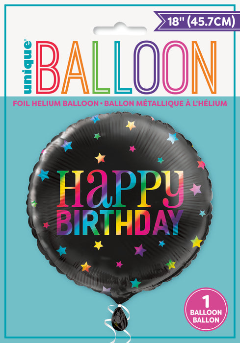 ABC18 Folienballon "Rainbow Happy Birthday" 45cmØ
