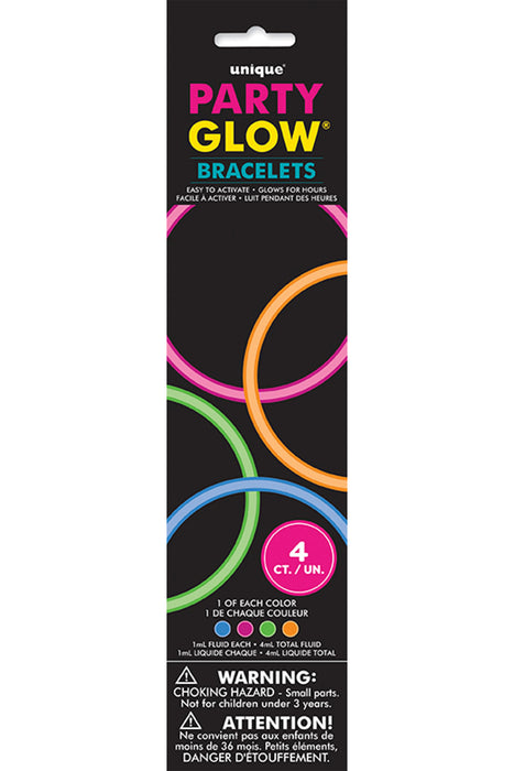 Knicklicht Leucht Armband  4St. Bunt