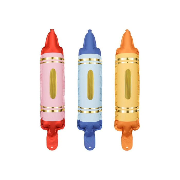 Folienballon "Buntstifte" | 3er Set - 7x30cm