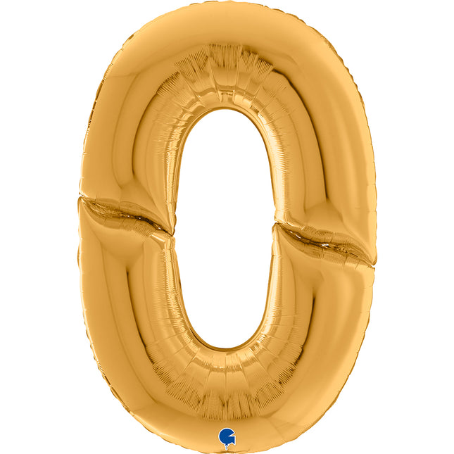 Riesenzahl Giant - Folienballon  64"/162cm - Gold #0