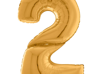 Riesenzahl Giant - Folienballon  64"/162cm - Gold #2
