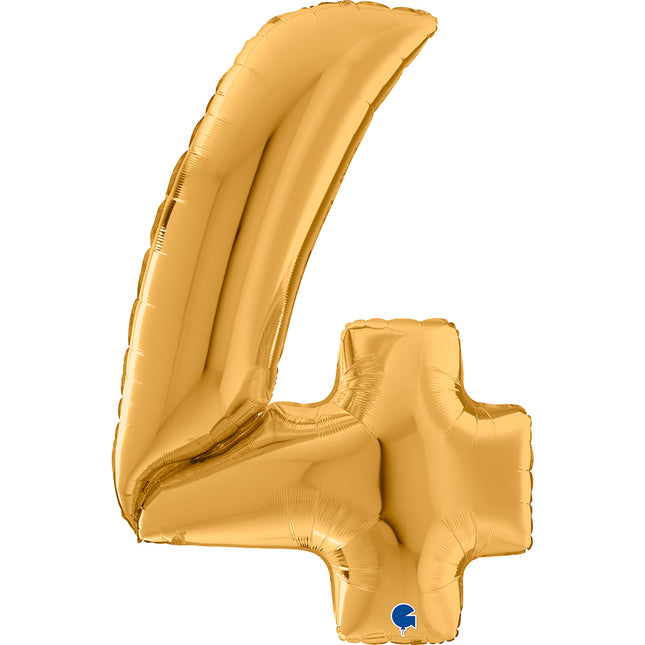 Riesenzahl Giant - Folienballon  64"/162cm - Gold #4