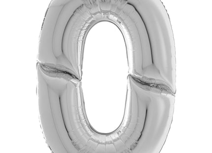 Riesenzahl Giant - Folienballon 162cm - Silber #0