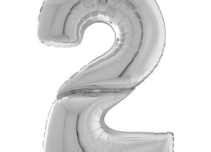 Riesenzahl Giant - Folienballon 162cm - Silber #2