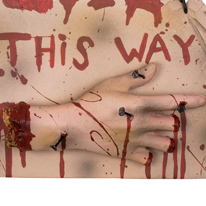 Halloween Wegweiser "This way" - Abgehackte Hand | 19x31 cm