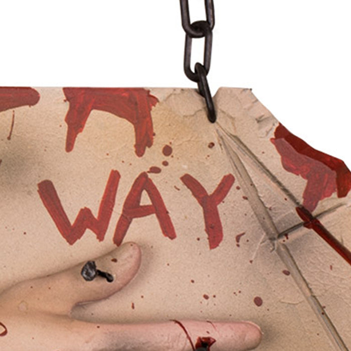 Halloween Wegweiser "This way" - Abgehackte Hand | 19x31 cm