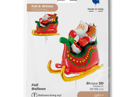 ABC3D Weihnachtsmann Schlitten 117cm