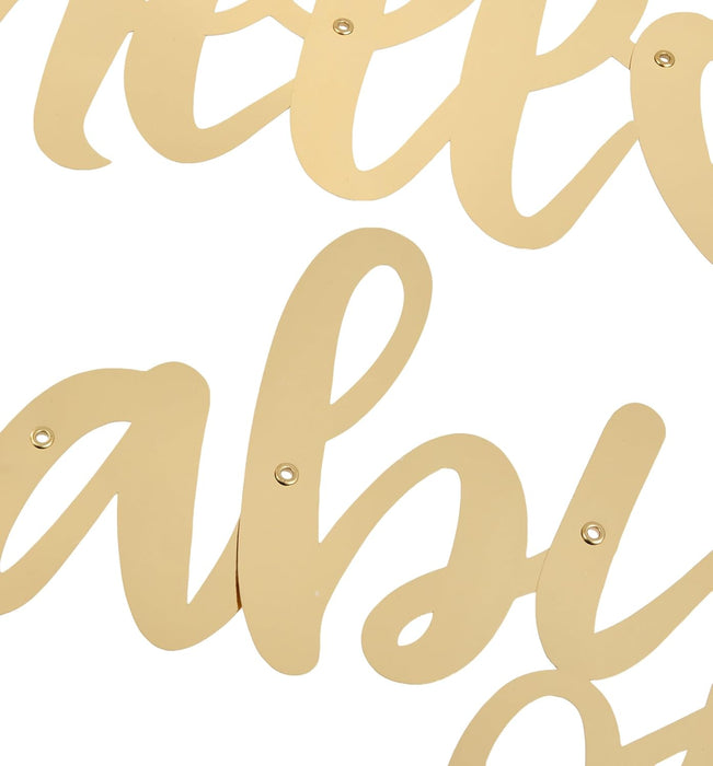 Buchstabengirlande Folie Hello Baby Gold ca.85cm