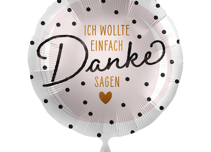 ABC18 Folienballon "Danke" Weiß Ø 43cm
