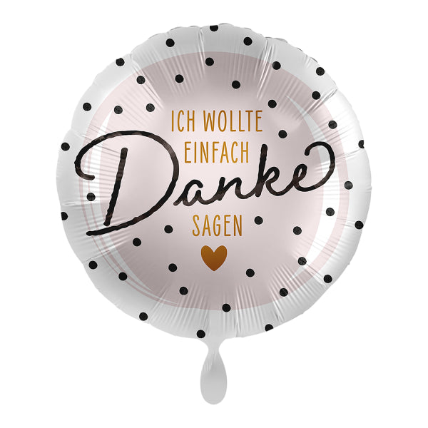 ABC18 Folienballon "Danke" Weiß Ø 43cm