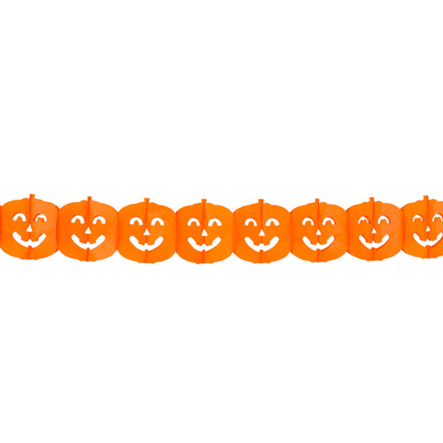 Halloween Girlande Kürbis Schwer entflammbar | 400 cm