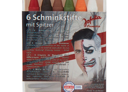 6 Schminkstifte "Halloween" | mit Spitzer