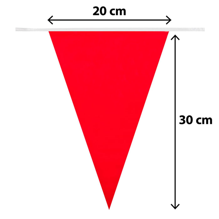 Wimpelkette "Weiß/Rot"  10 m | wetterfest