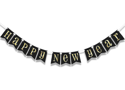 Wimpelkette Metall Happy New Year 213cm/7Ft.