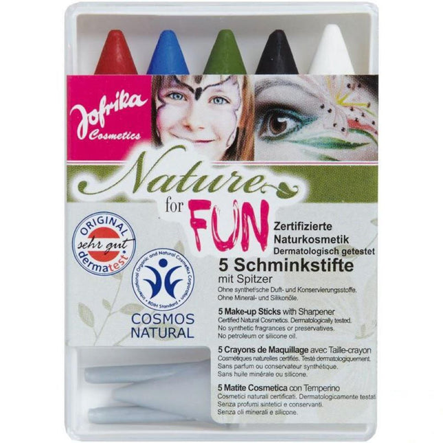 5 Schminkstifte "Nature for Fun" | mit Spitzer