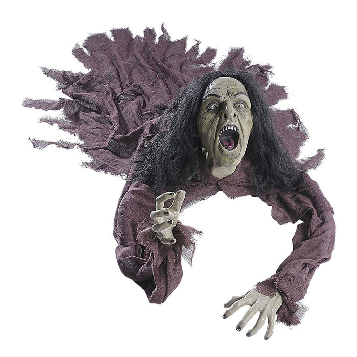 Figur Hexe ca.160cm leuchtende Augen 5 Sprüche