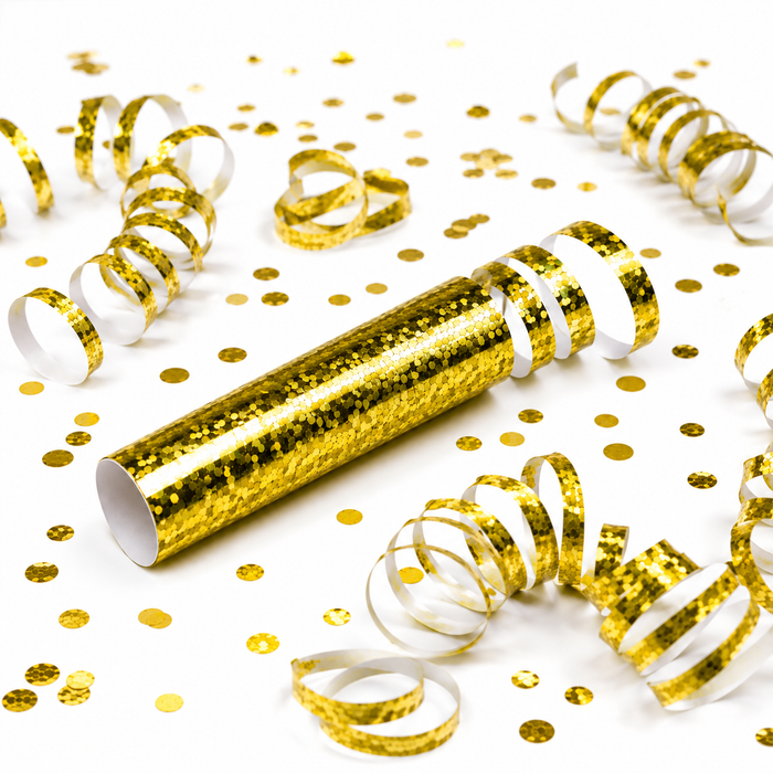 Luftschlange "Gold" 3,8m | 1 Rolle