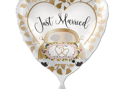ABC18 Folienballon "Just Married" Herz Ø43cm