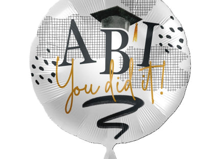 ABC18 Folienballon "ABI you did it!" Rund Ø43cm