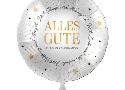 ABC18 Folienballon "Alles Gute zu deiner Konfirmation" Rund Ø43cm