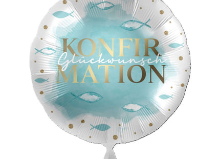 ABC18 Folienballon "Konfirmation Glückwunsch" Rund Ø43cm
