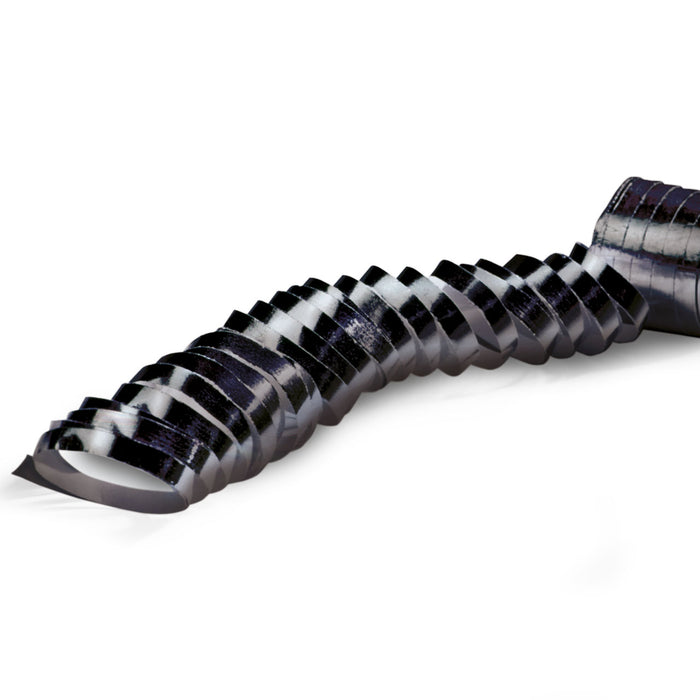 Luftschlangen "Metallic" 4m / 1 Rolle | Schwarz