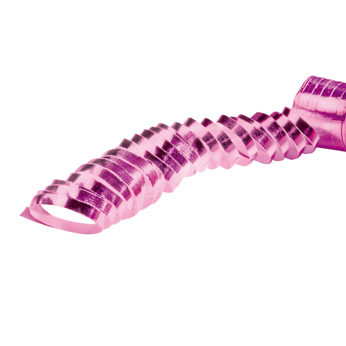 Luftschlangen "Metallic" 4m / 1 Rolle | Pink