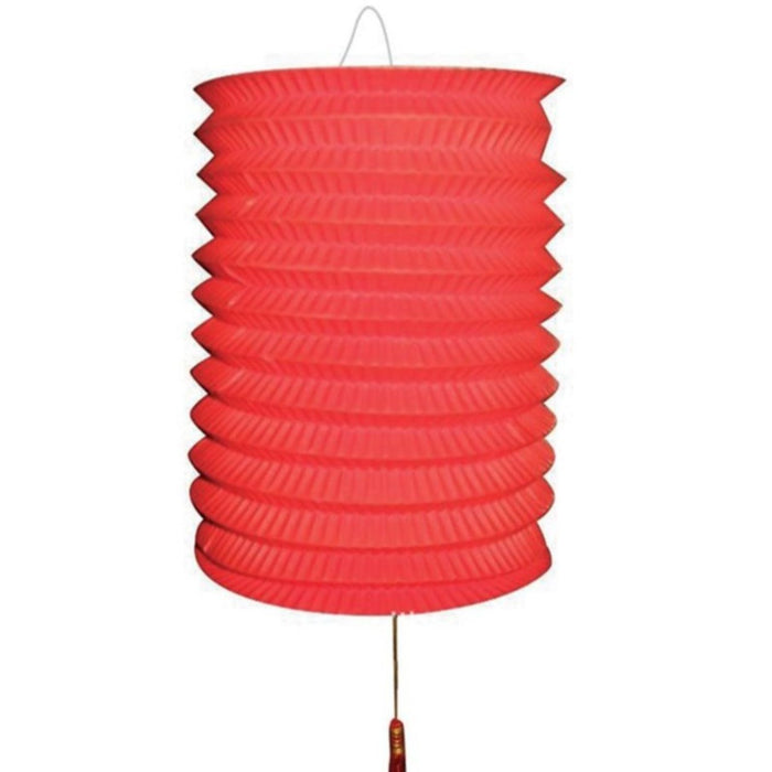 Papier Lampion mit Kerzenhalter 28 cm | Rot