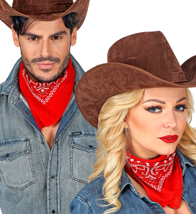 Bandana Halstuch Cowboy Kostüm - 55x55cm | Rot
