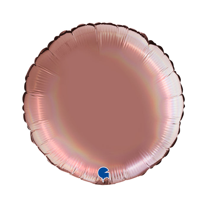 ABC18 Uni Rund 46 cm Holo Platin Rose