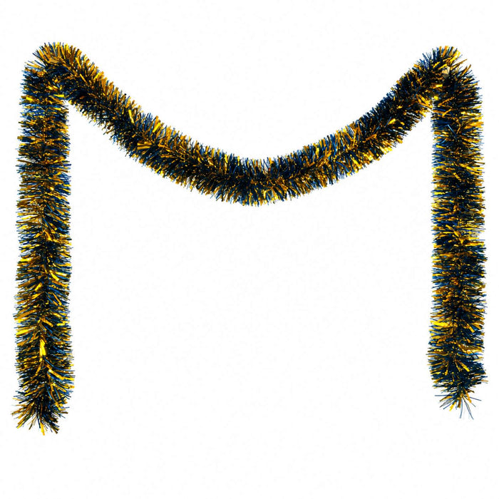 Weihnachtsdekoration Girlande Lametta Weihnachtsbaum Tannenbaum 2m | Rot/Blau/Kupfer