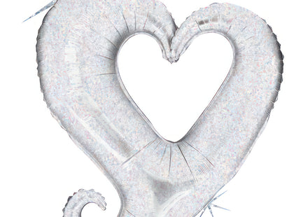 ABC Shape Herz mit Loch 94 cm | Silber