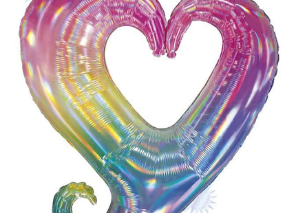 ABC Shape Herz mit Loch Opal Regenbogen | 94cm