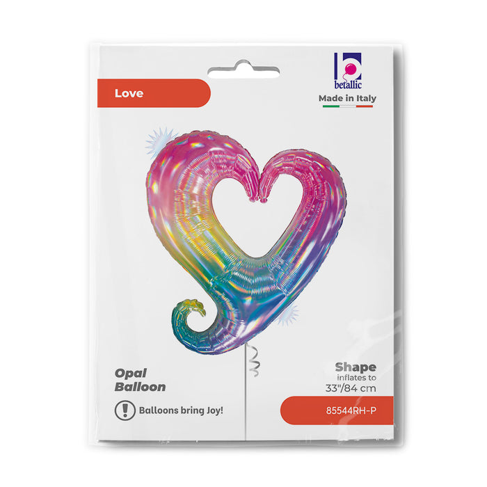 Folienballon "Chain Of Hearts Opal" 73 x 79 cm | Mehrfarbig