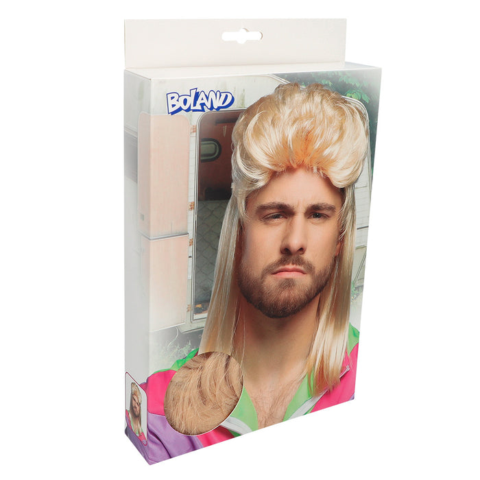 80er Jahre Rockstar Vokuhila Perücke "Larry" | Blond