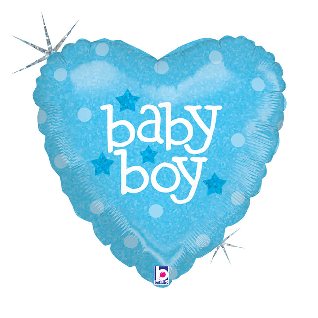 ABC18 Herz 45 cm ø | Baby Boy Blau
