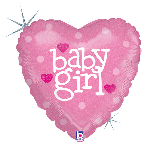 ABC18 Herz 45 cm ø | Baby Girl Rosa